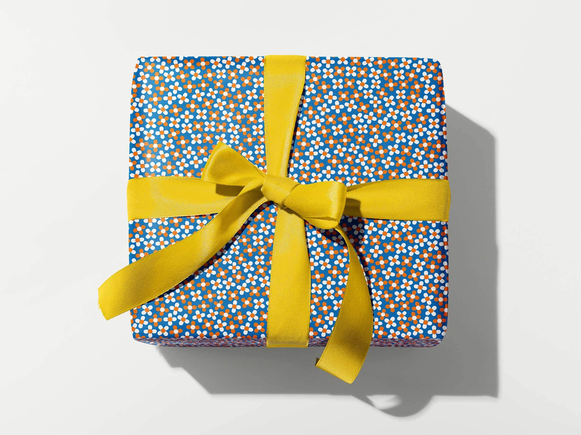 Little Fleurs on the Prairie, Blue • Ditsy Floral Gift Wrap Sheets or Roll