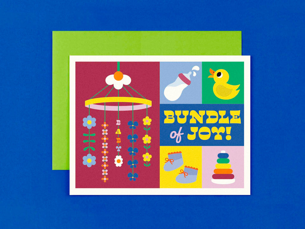 Baby Block / Bundle of Joy Colorblock New Baby Card