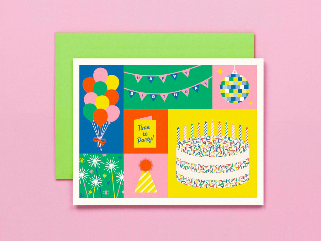 Birthday Block Colorblock Birthday Card