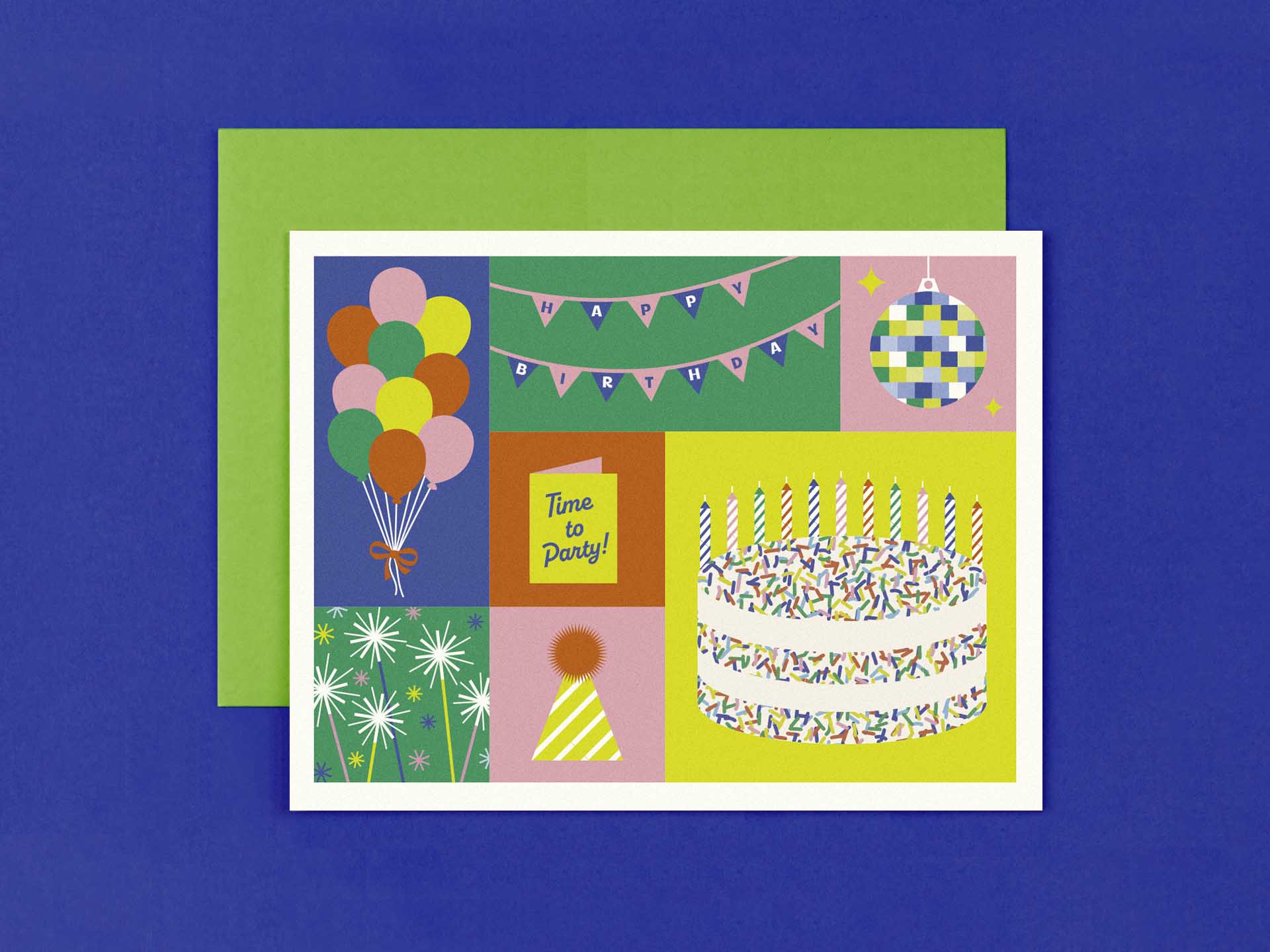 Birthday Block Colorblock Birthday Card