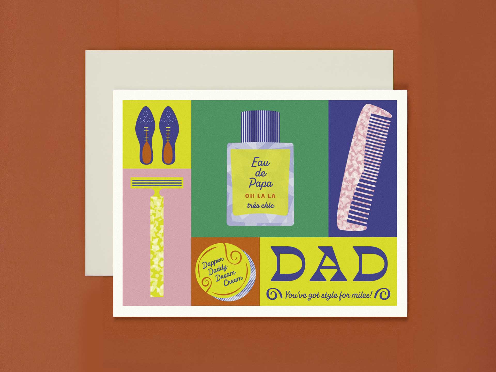 Dad Block Colorblock Father's Day Card