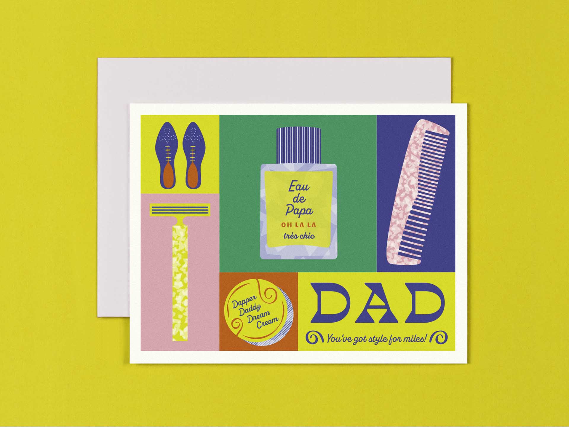 Dad Block Colorblock Father's Day Card