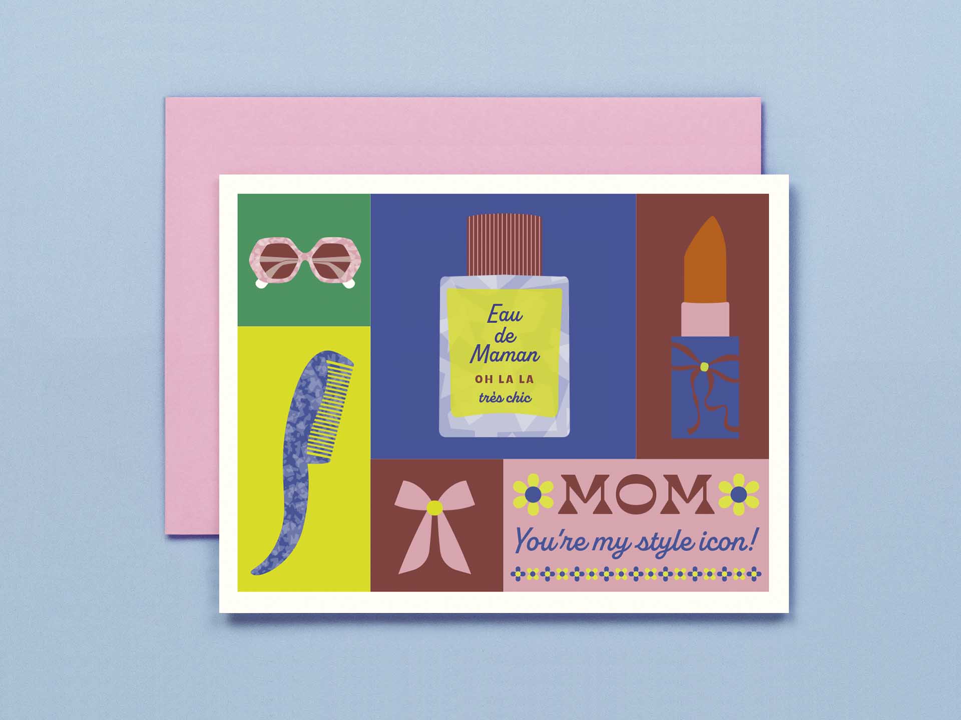 Mom Block / My Style Icon Colorblock Mother's Day Card