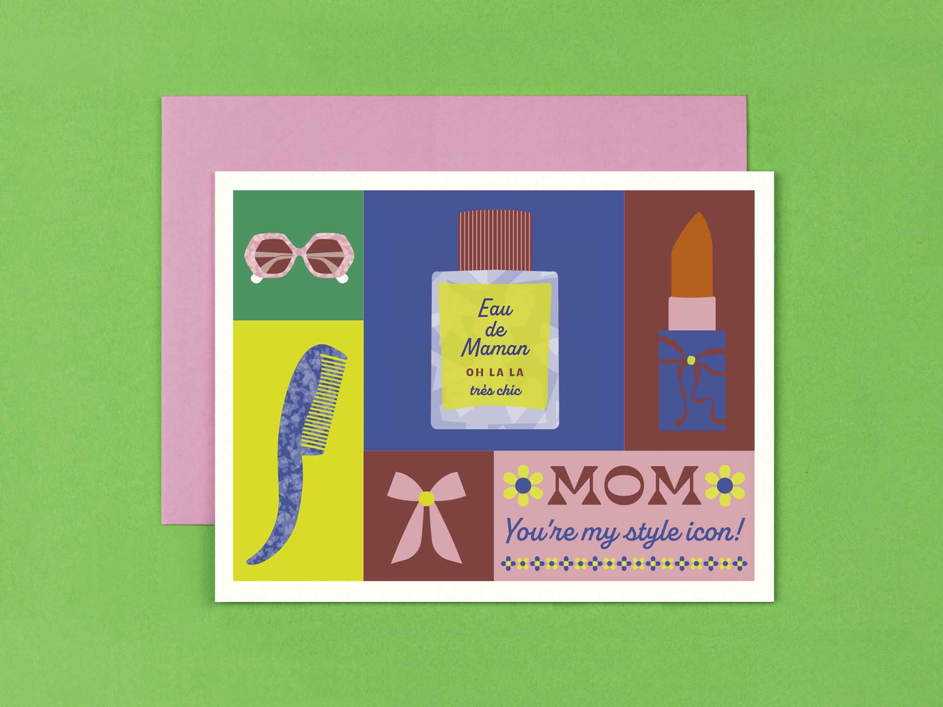 Mom Block / My Style Icon Colorblock Mother's Day Card