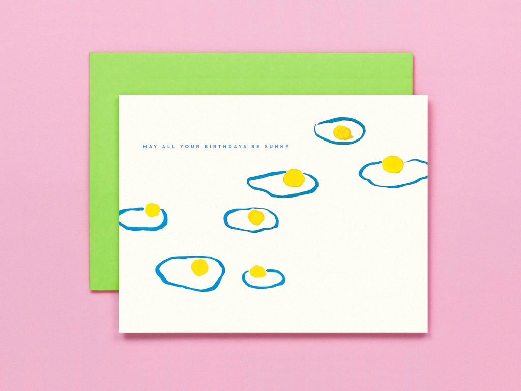 Sunny Birthdays • Floating Eggs Birthday Card