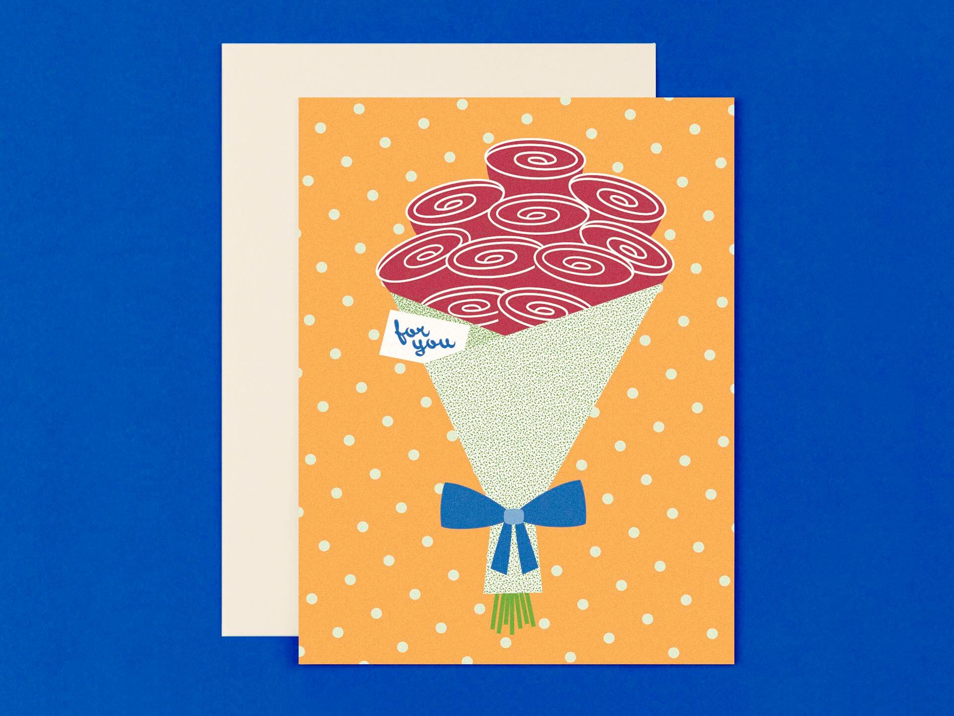 Raspberry Bouquet • For You Rose Bouquet Card