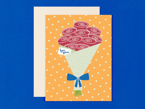 Raspberry Bouquet • For You Rose Bouquet Card