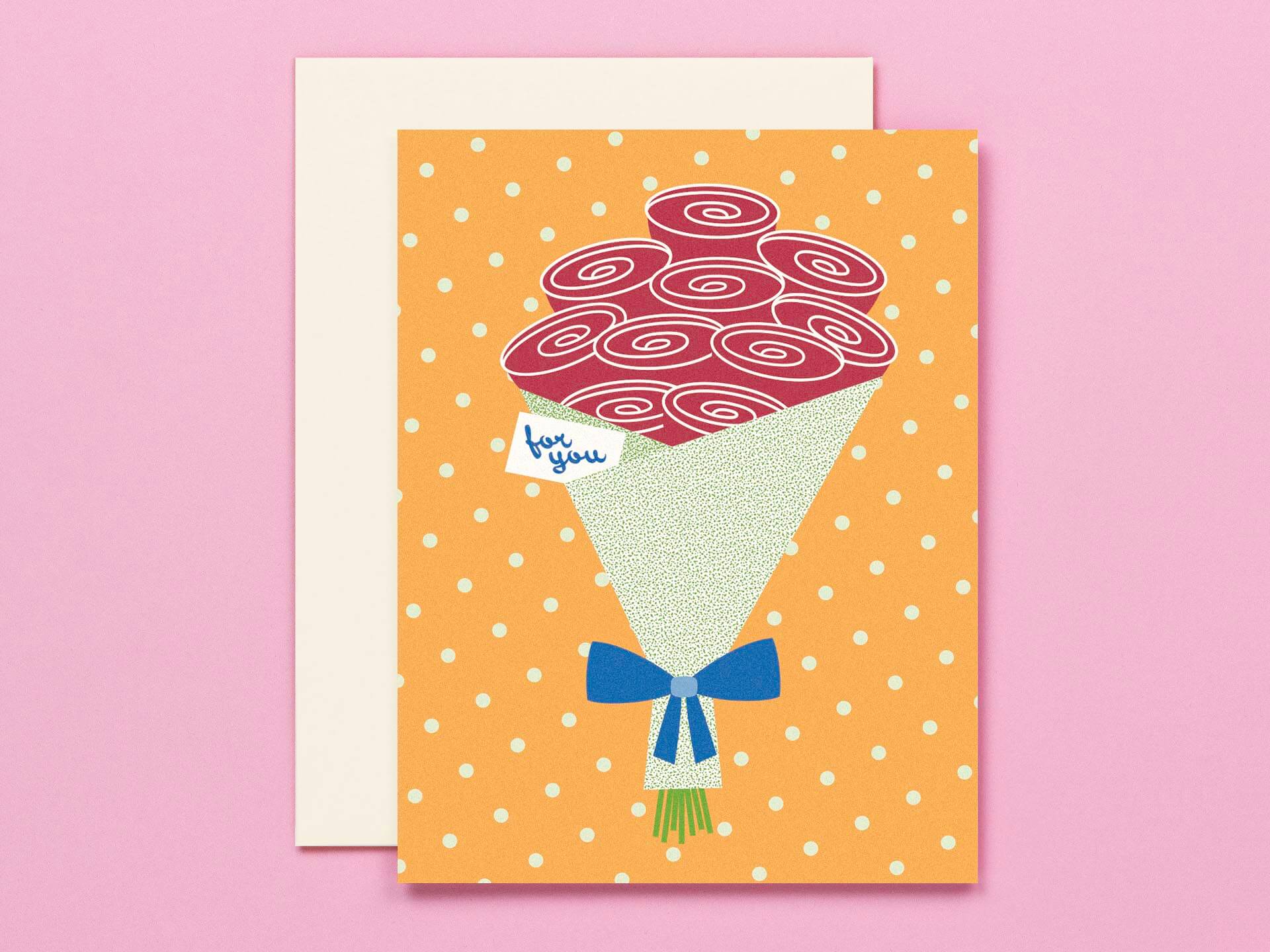 Raspberry Bouquet • For You Rose Bouquet Card