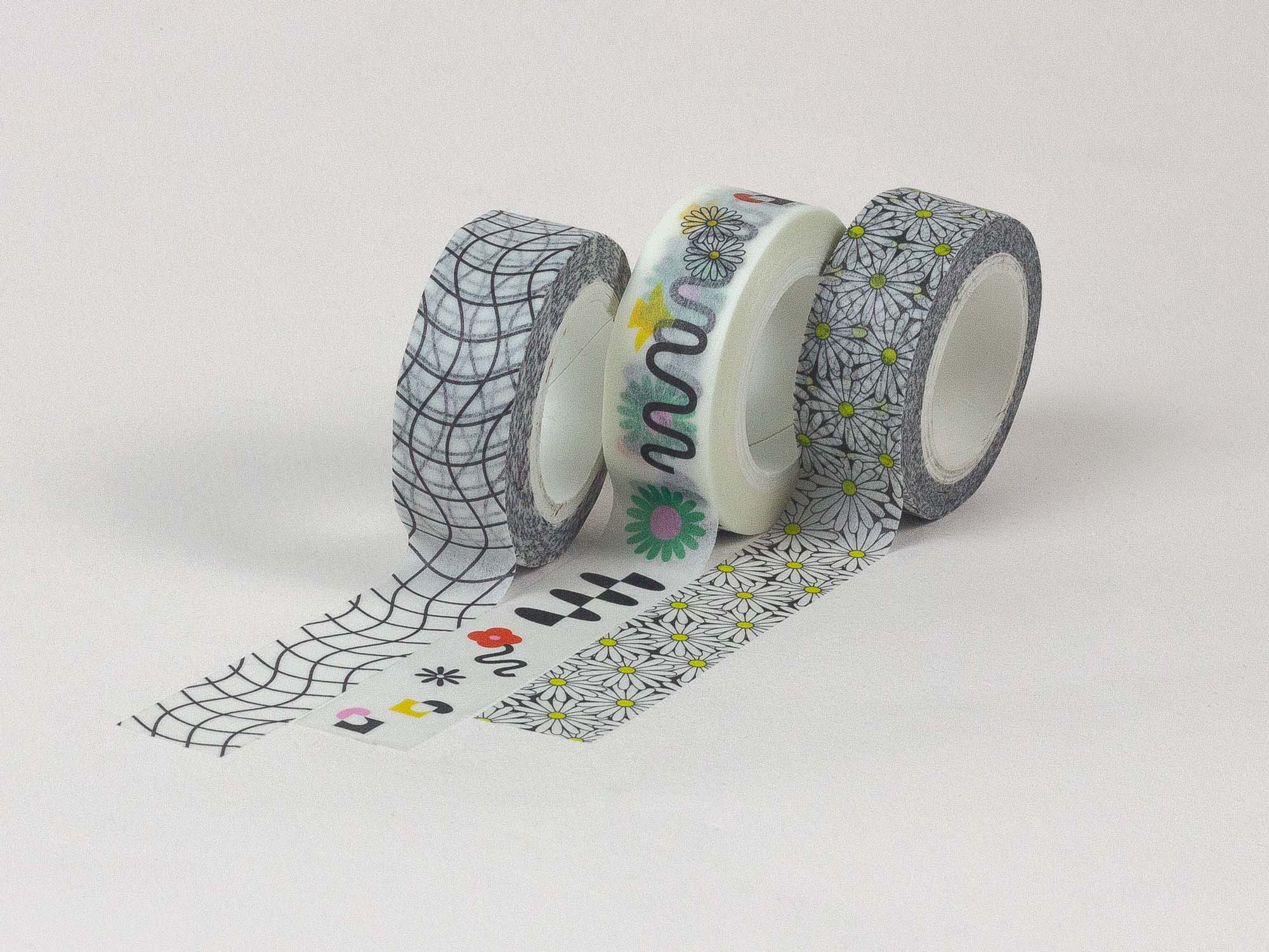 Grid Noir Washi Tape – 15mm